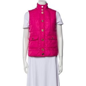 Tory Burch Hot Pink Quilted Vest LARGE